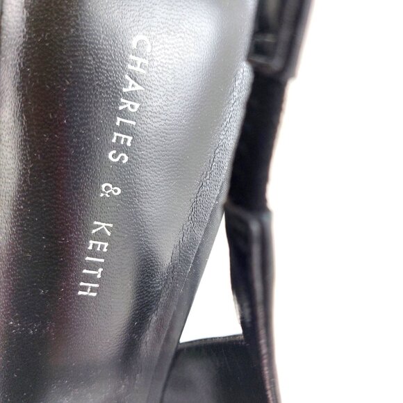 Braided Chain-Link Slingback Pumps - Black 6.5/7 US - Picture 9 of 13